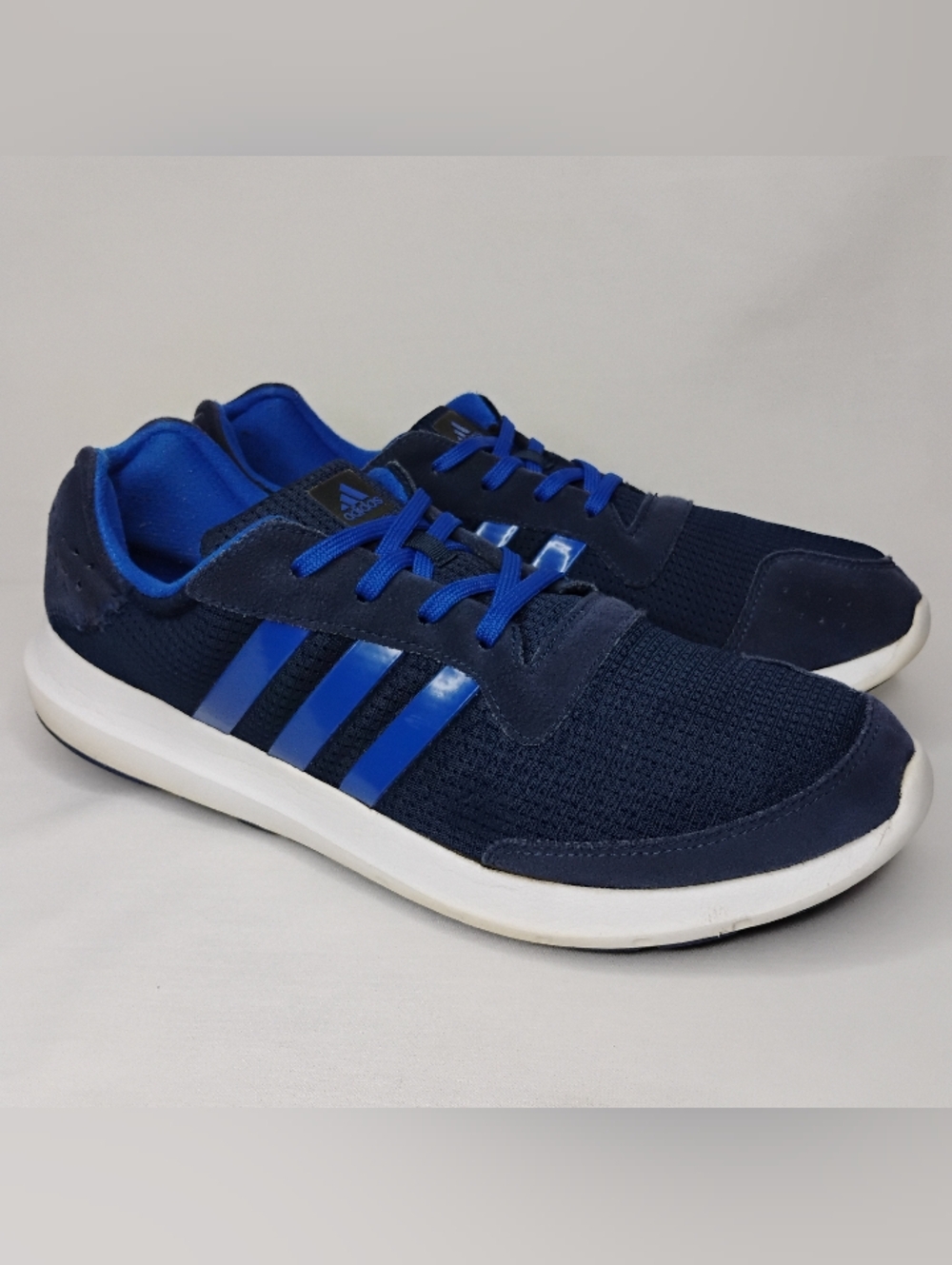 Men's Size 13 Blue adidas Cloudfoam Ortholite Lace Up Sneakers Comfort Gym Shoes